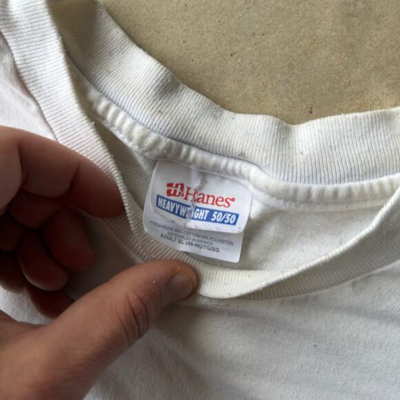 VINTAGE POLICE OFFICER FUNNY HUMOR PARODY TEE SHIRT WHITE GRAPHIC MENS XL 90S - Picture 4 of 5